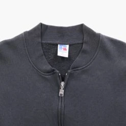 Russell Athletic Black Full Zip Sweatshirt 7 Russell Athletic Black Full Zip Sweatshirt -Vintages Shop AM 1859 cut