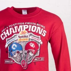 Vintage Tostito's Fiesta Bowl Graphic Sweatshirt - Red -Vintages Shop IMG 3733