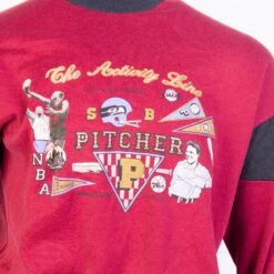 Vintage 'The Activity Line' Graphic Sweatshirt - Red -Vintages Shop IMG 3838