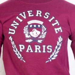 Vintage 'Paris University' Graphic Sweatshirt - Red -Vintages Shop IMG 3863 f38bc183 14c1 4ca6 a058 d4cdb8ba4b7e