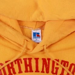 Vintage Russell Athletic 'Worthington Christian' Hooded Sweatshirt - Yellow 7 Vintage Russell Athletic 'Worthington Christian' Hooded Sweatshirt - Yellow -Vintages Shop IMG 3921 e9c6f3e4 7d42 46af b31e d52e3c9ba946