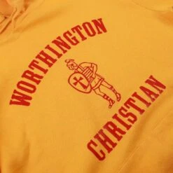 Vintage Russell Athletic 'Worthington Christian' Hooded Sweatshirt - Yellow 6 Vintage Russell Athletic 'Worthington Christian' Hooded Sweatshirt - Yellow -Vintages Shop IMG 3926 3b9340c6 b6c1 4907 acb0 114e2cf70f95