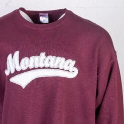 Vintage 'Montana' Graphic Sweatshirt - Maroon -Vintages Shop IMG 4834