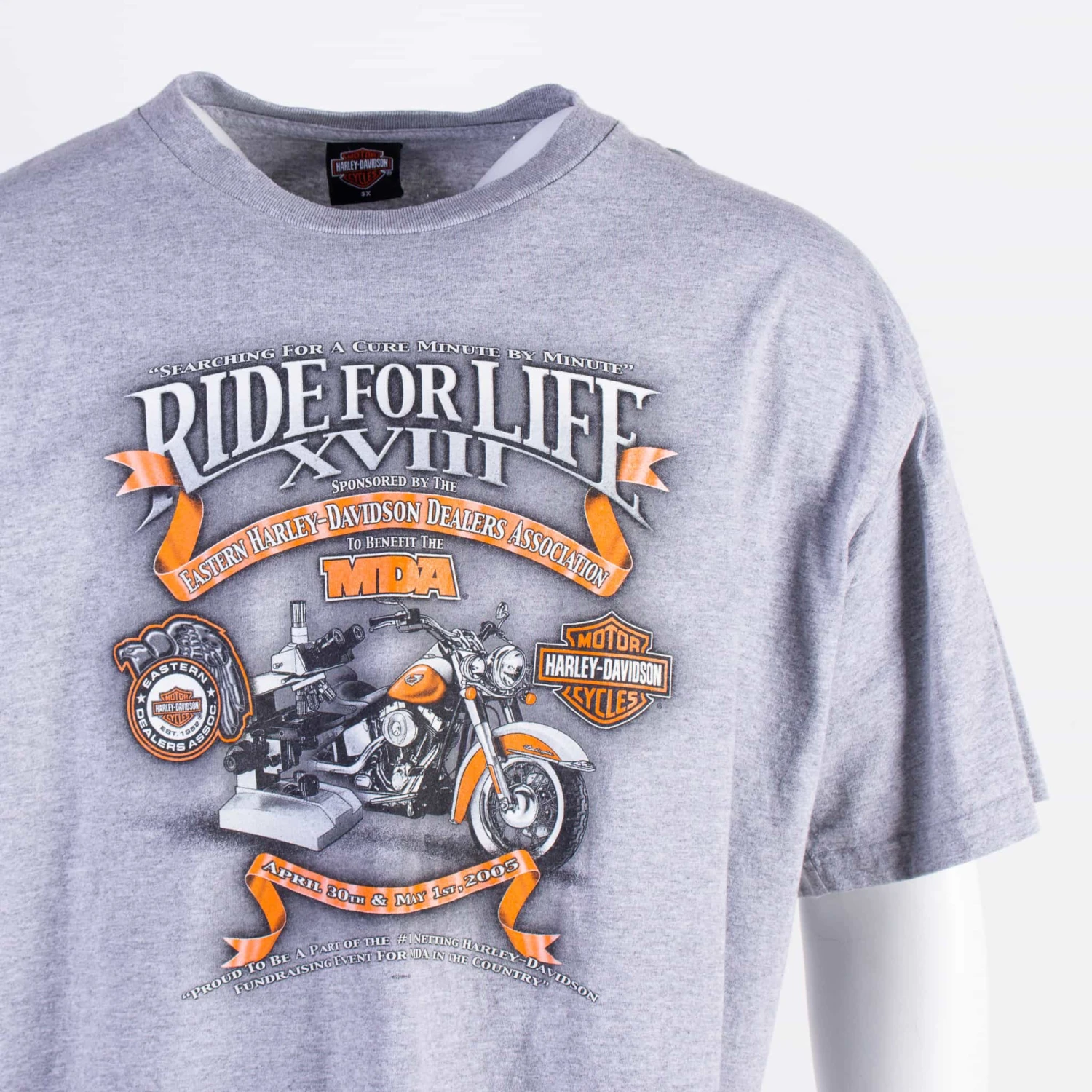Vintage 'Ride For Life' Harley Davidson T-Shirt 3 Vintage 'Ride For Life' Harley Davidson T-Shirt - Image 3