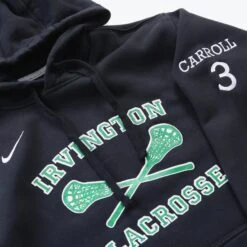 'Irvington Lacrosse' Hooded Sweatshirt -Vintages Shop SHOP 0982 cut