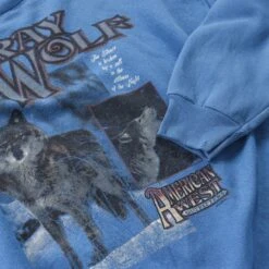 'Gray Wolf' Sweatshirt -Vintages Shop SHOP 1075 cut