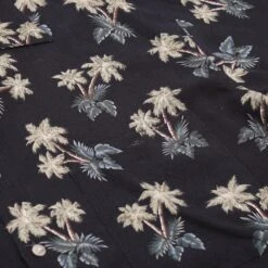 'Black Palms' Hawaiian Shirt -Vintages Shop SHOP 828 cut